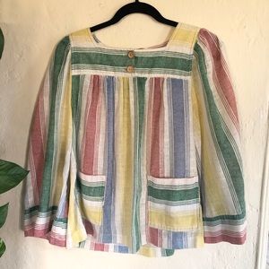 Multi-Colored Boxy Blouse